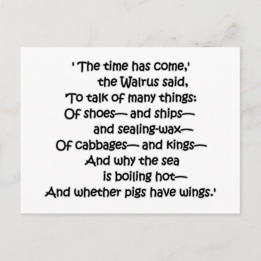 De Kolen van walrussen Briefkaart (Voorkant)