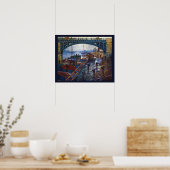 De kolenmannen van Claude Monet Poster (Keuken)