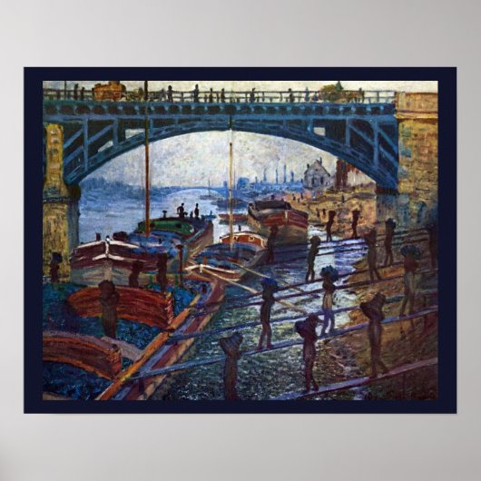 De kolenmannen van Claude Monet Poster (Voorkant)