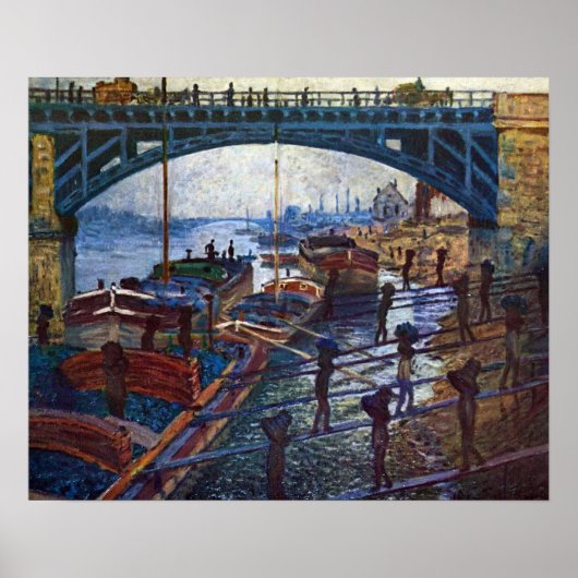 De kolenmannen van Claude Monet Poster (Voorkant)