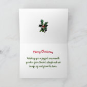 De kolentrein van de Kerstman vanuit de Noordpool Feestdagen Kaart (Binnen)