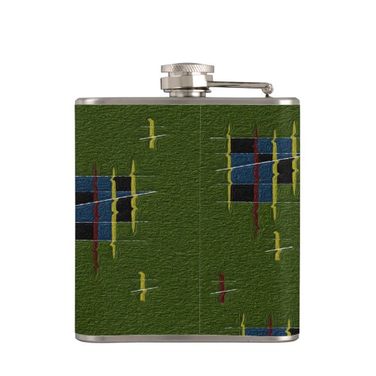 De kolf van de Olijfstok Heupfles (Achterkant)