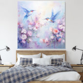 De Kolibrie Design Serie 9 Canvas Afdruk (Insitu (Slaapkamer))