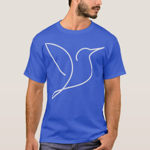 De kolibrie één lijntekening t-shirt