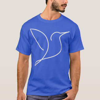De kolibrie één lijntekening t-shirt