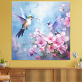 De Kolibrie Ontwerpreeks 12 Canvas Afdruk (Insitu (Woonkamer))