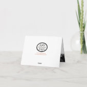 De Kolibrie van de akelei dankt u kaardt in Bedankkaart (Achterkant)