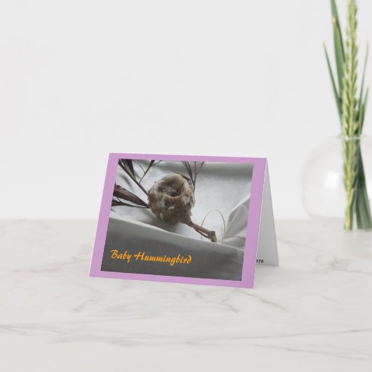 De Kolibrie van het baby Bedankkaart (Voorkant)