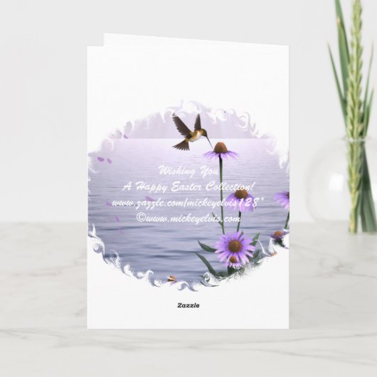 De Kolibrie van Pasen bloeit Kaart (Achterkant)