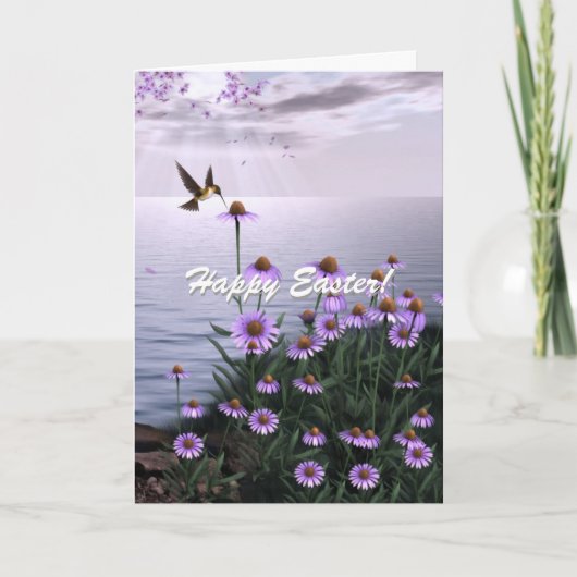 De Kolibrie van Pasen bloeit Kaart (Voorkant)