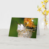 De kolibries van het baby kaart (Gele Bloem)