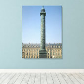 De kolom Vendome, met bas-reliefs die Nap registre Canvas Afdruk (Insitu (Houten vloer))