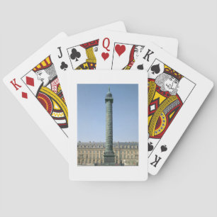 De kolom Vendome, met bas-reliefs die Nap registre Pokerkaarten