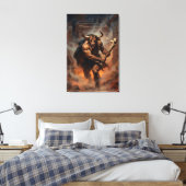 De kolossale Minotaurus van het Labyrint Canvas Afdruk (Insitu (Slaapkamer))
