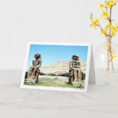 De Kolossen van Memnon, Luxor, Egypte Kaart (Gele Bloem)