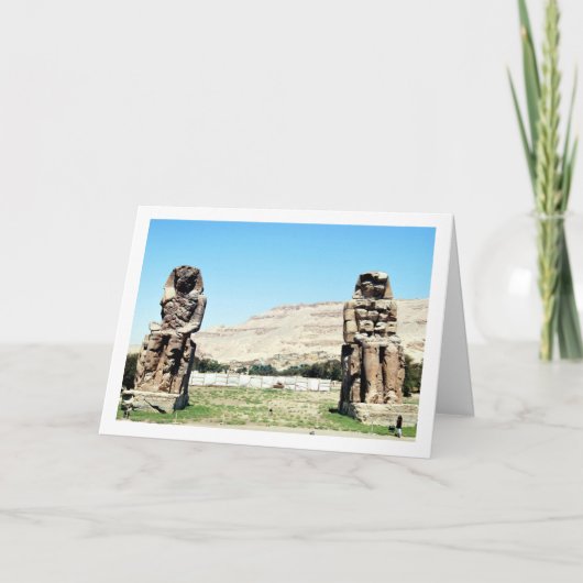 De Kolossen van Memnon, Luxor, Egypte Kaart (Voorkant)