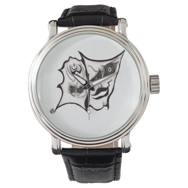 De komedie van Tragedy Art Wrist Watch Horloge (Voorkant)