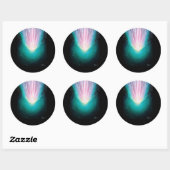 De komeet Leonard Ronde Sticker (Vel)