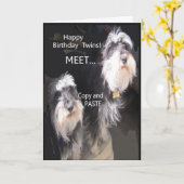 De komische Gelukkige tweelingen van de Verjaardag Kaart (Gele Bloem)