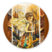 De komst van de Herfst Keramische Knop (Voorkant)