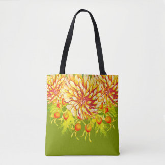 De komst van de herfst op een all-over-print boods tote bag