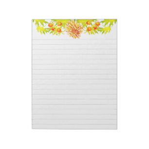 De komst van de herfst op een groot Notitieblok