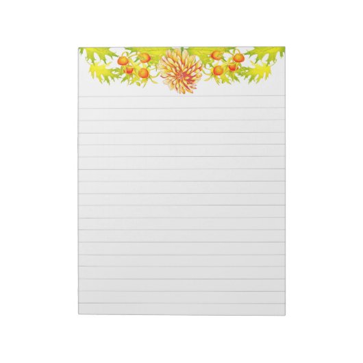 De komst van de herfst op een groot Notitieblok (Linkerzijde)