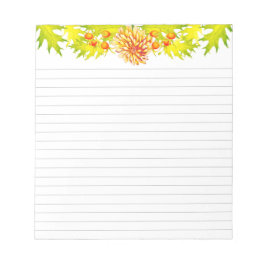 De komst van de herfst op een middelgroot Notitieb Notitieblok