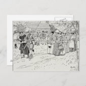 De komst van de jonge vrouwen in Jamestown Briefkaart (Voorkant / Achterkant)