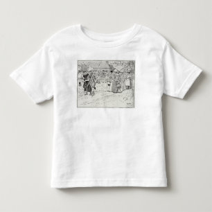 De komst van de jonge vrouwen in Jamestown Kinder Shirts