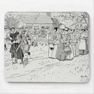 De komst van de jonge vrouwen in Jamestown Muismat