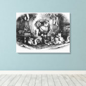 De komst van de kerstman, 1872 canvas afdruk (Insitu (Houten vloer))