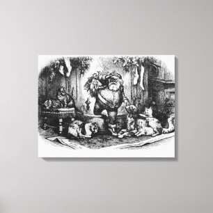 De komst van de kerstman, 1872 canvas afdruk