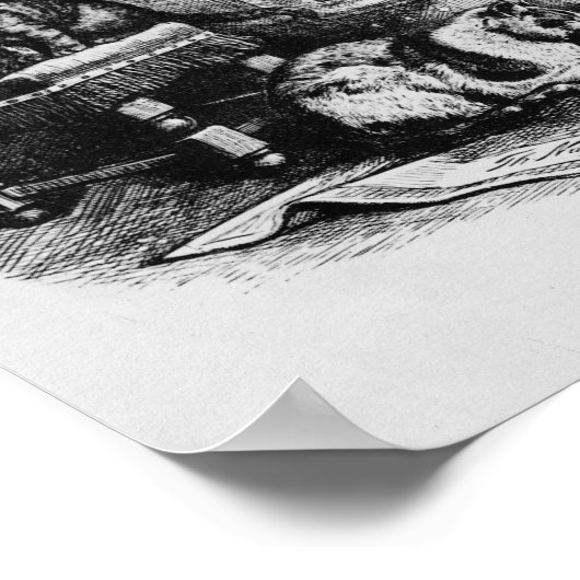 De komst van de kerstman, 1872 poster (Hoek)