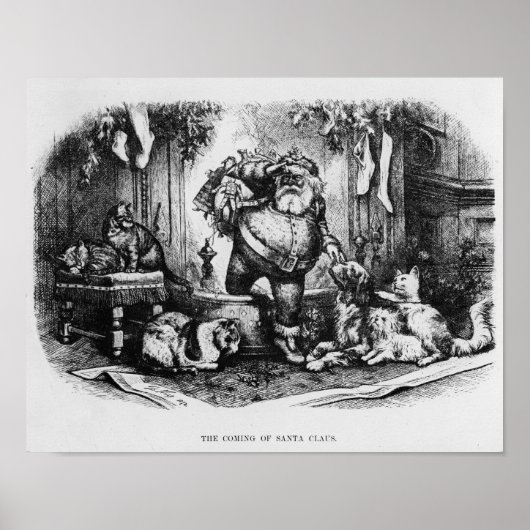 De komst van de kerstman, 1872 poster (Voorkant)