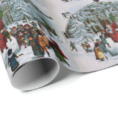 De komst van de kerstman cadeaupapier (Rol Hoek)