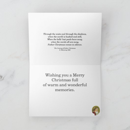 De komst van de kerstman feestdagen kaart (Binnen)