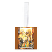 De komst van Herfst Cube Ornament (Voorkant)