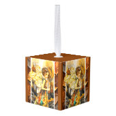 De komst van Herfst Cube Ornament (Achter hoekig)