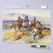 "De komst van het witte Man" door Charles M Russel Tissuepapier (Craft)