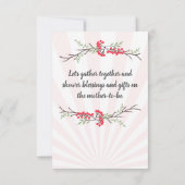 De komst van je kleine wonder vieren! kaart (Achterkant)