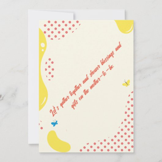 De komst van je kleine wonder vieren! kaart (Achterkant)