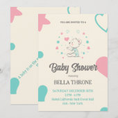 De komst van je kleine wonder vieren! kaart (Voorkant / Achterkant)