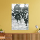 De komst van Stuyvesant in New Amsterdam Canvas Afdruk (Insitu (Woonkamer))