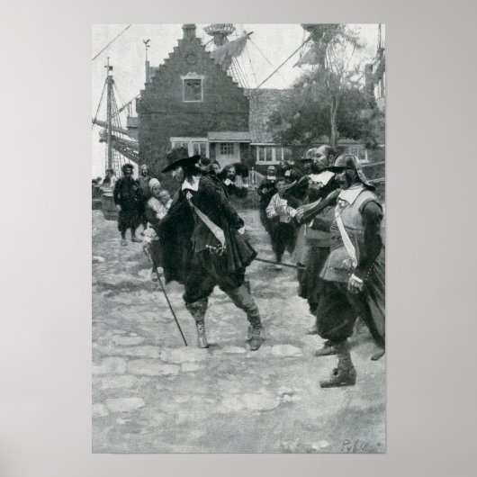 De komst van Stuyvesant in New Amsterdam Poster (Voorkant)