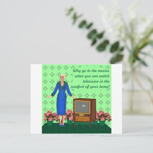 De komst van televisie briefkaart (Staand voorkant)