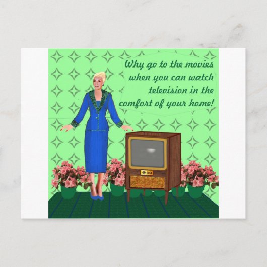 De komst van televisie briefkaart (Voorkant)