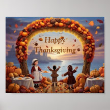 De komst van Thaksgiving Poster