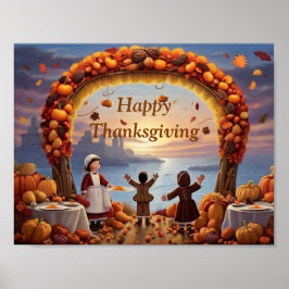 De komst van Thaksgiving Poster