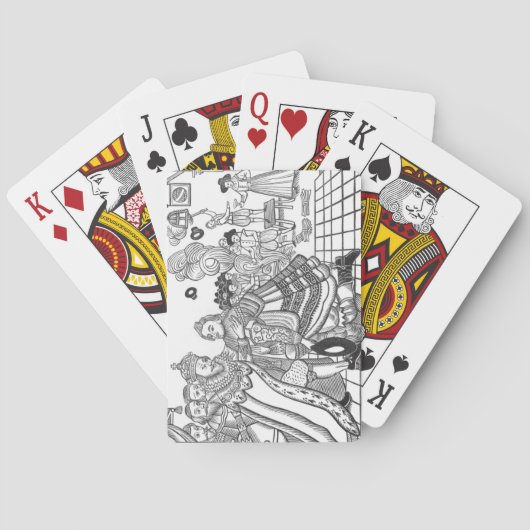 De komst van Zijne Majesteit Charles (1600-49) Pri Pokerkaarten (Achterkant)